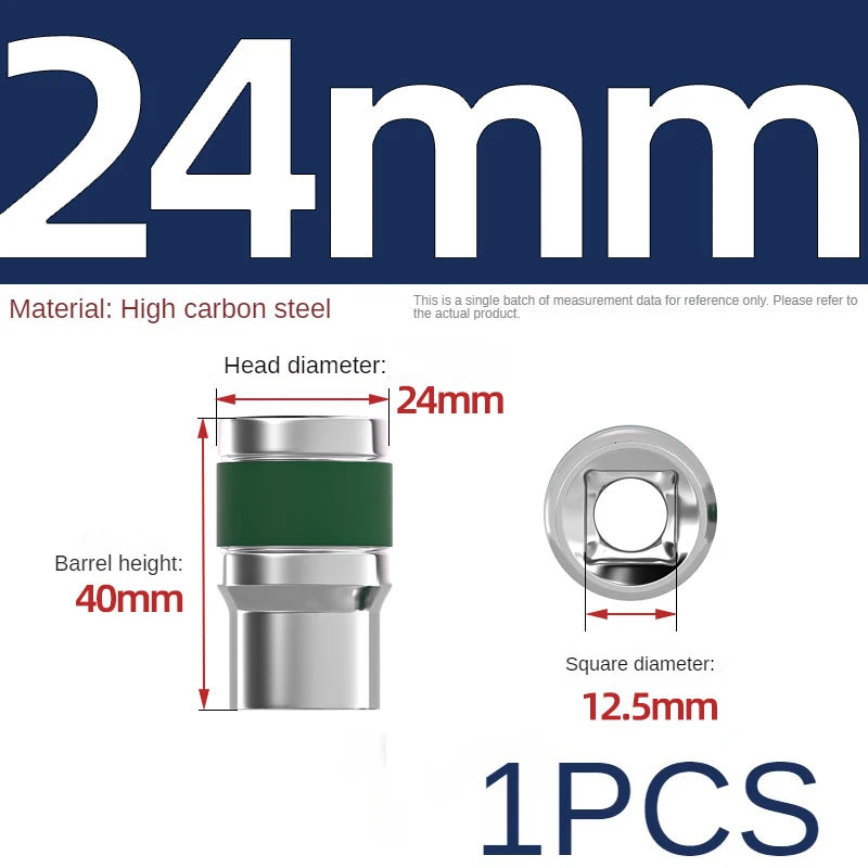 Jeu de Douilles 8-32 mm | Hexagonales 1/2" – Renforcées & Épaissies | Pour Clé à Chocs ou Pneumatique - BLACKBEARD OUTDOOR INDUSTRIES