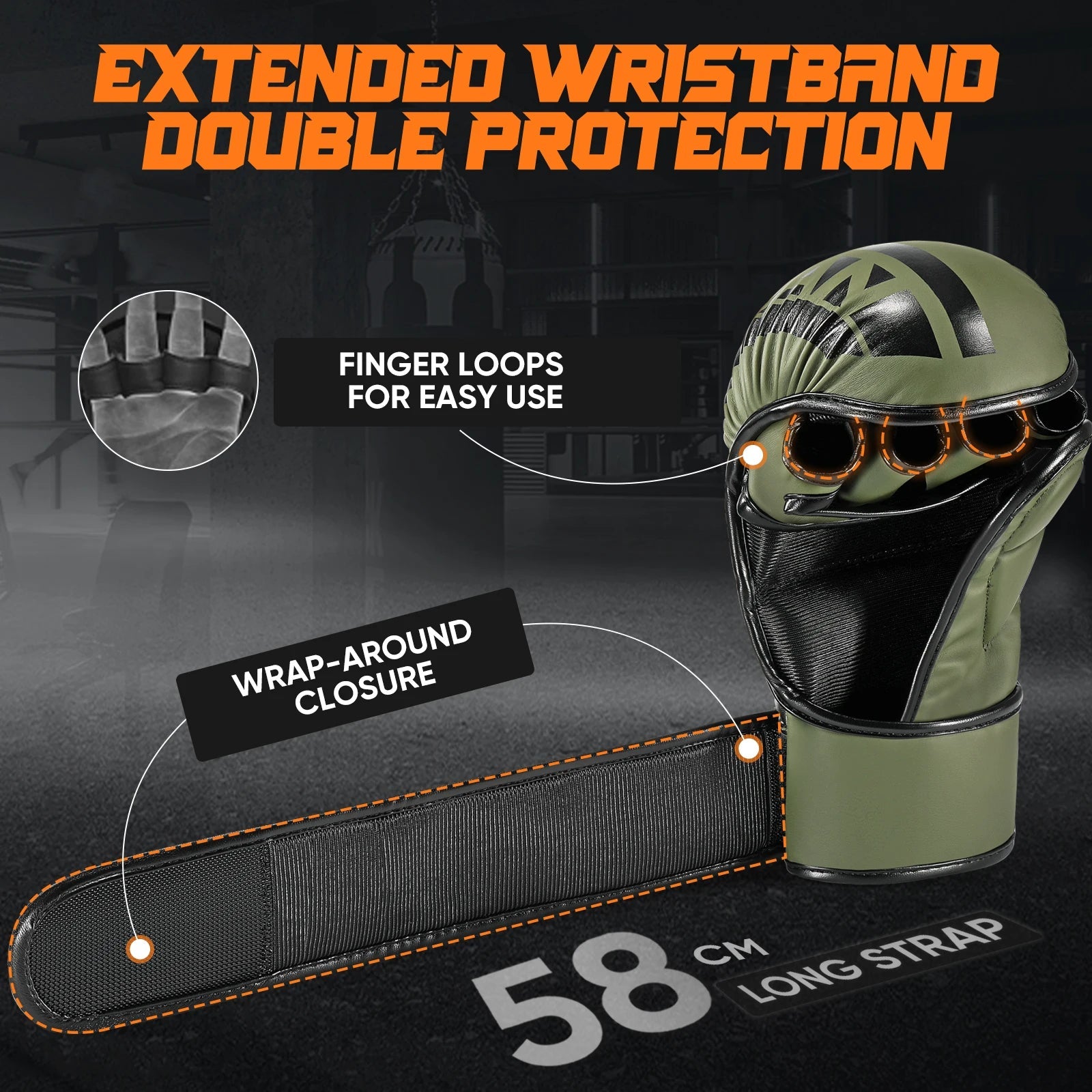 Gants MMA à Paume Ouverte pour Sparring & Grappling – Pour Hommes et Femmes, Sports de Combat, MMA, Boxe, Muay Thai, Kickboxing BLACKBEARD OUTDOOR INDUSTRIES