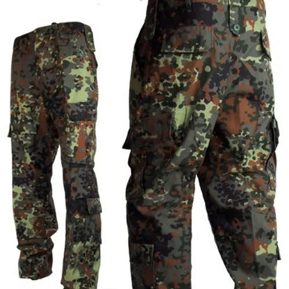 Ensemble treillis Flecktarn, veste et pantalon tactiques