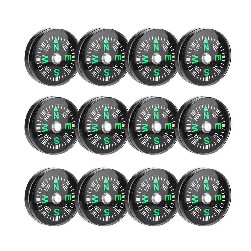 12 Pcs Mini Boussoles de Poche 20mm – Compas à Huile pour Randonnée, Camping et Activités Outdoor - BLACKBEARD OUTDOOR INDUSTRIES