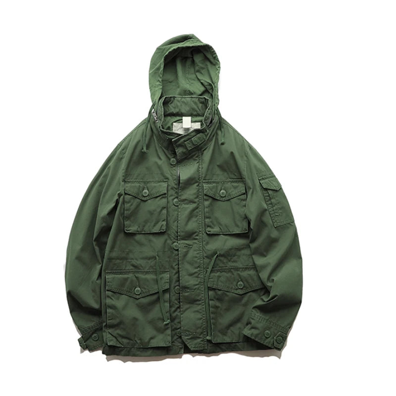 Veste militaire matelassée homme à capuche amovible