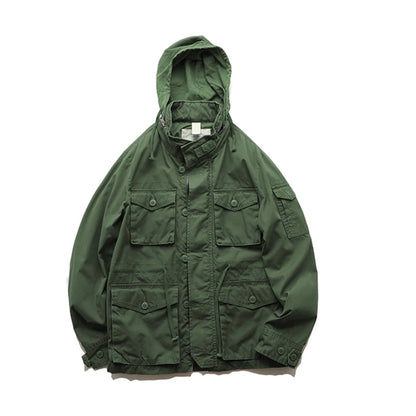 Veste militaire matelassée homme à capuche amovible