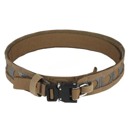 Ceinture Tactique Ferro Bison – Ceinture de Combat à Double Couche avec Boucle Métallique D-Ring, Système MOLLE, Boucle à Détachement Rapide pour Airsoft, Chasse et Activités Tactiques BLACKBEARD OUTDOOR INDUSTRIES