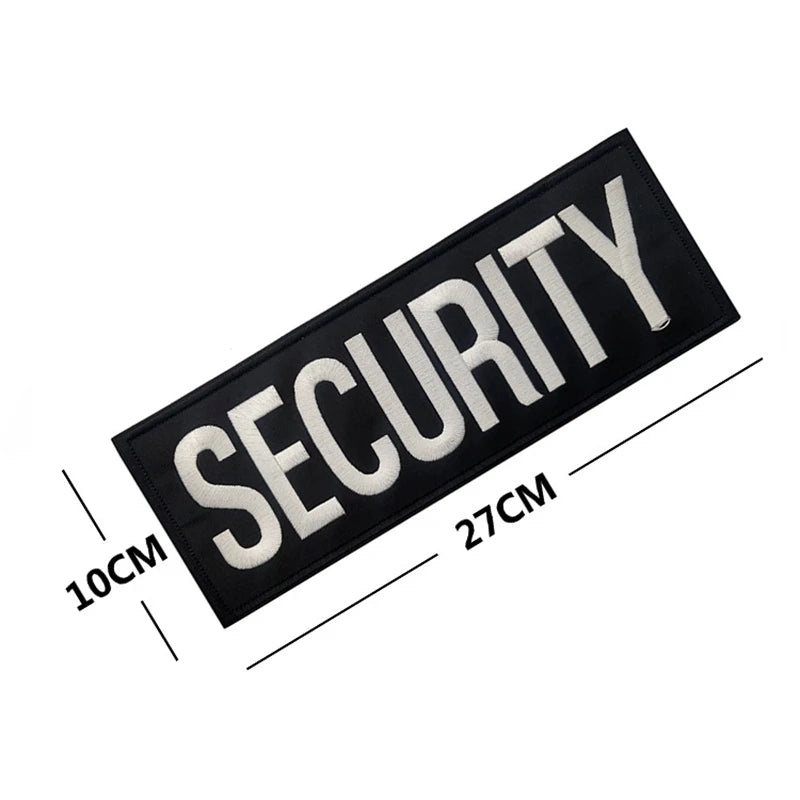 Patch Brodé SECURITY – Insigne Hook & Loop Velcro | Agent de Sécurité