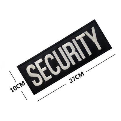 Patch Brodé SECURITY – Insigne Hook & Loop Velcro | Agent de Sécurité