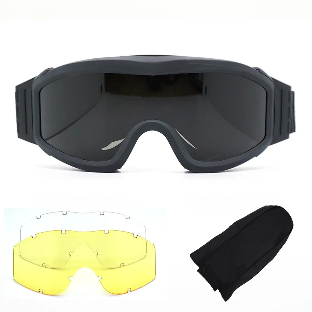 Lunettes tactiques EMR pour casque 6B47, 1 ou 3 verres