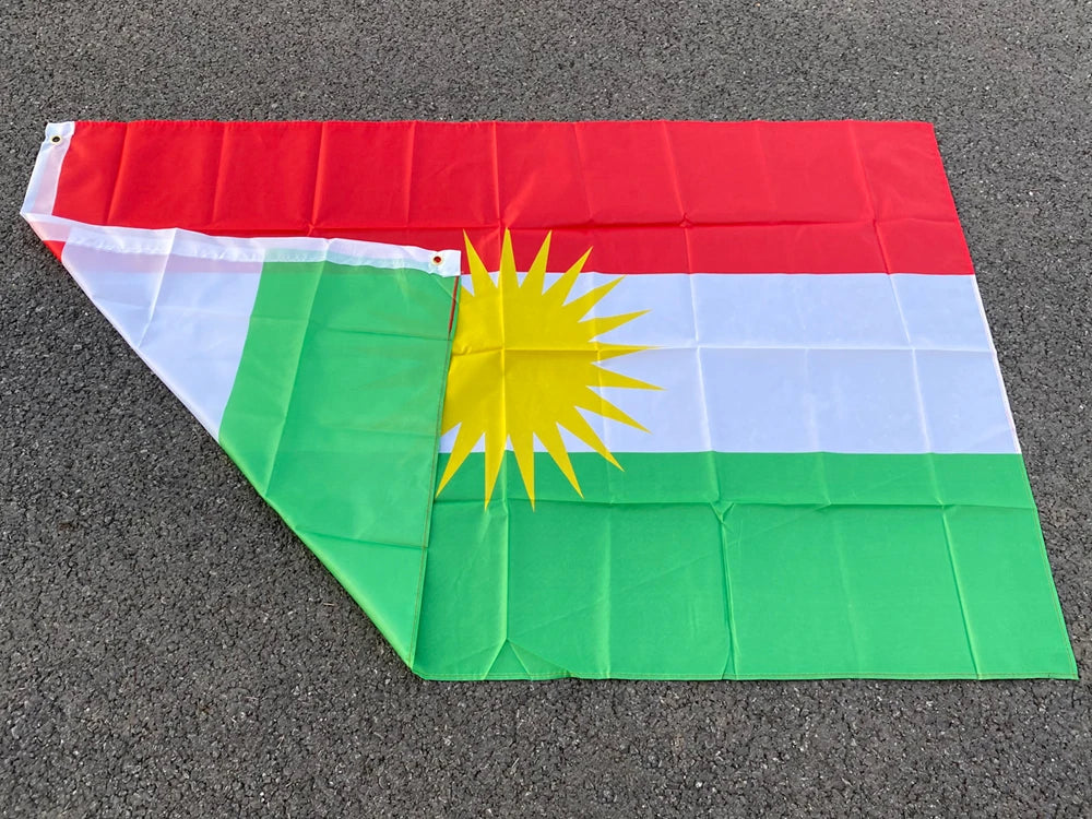 Drapeau Kurde - 90x150 cm (Kurdistan) BLACKBEARD OUTDOOR INDUSTRIES