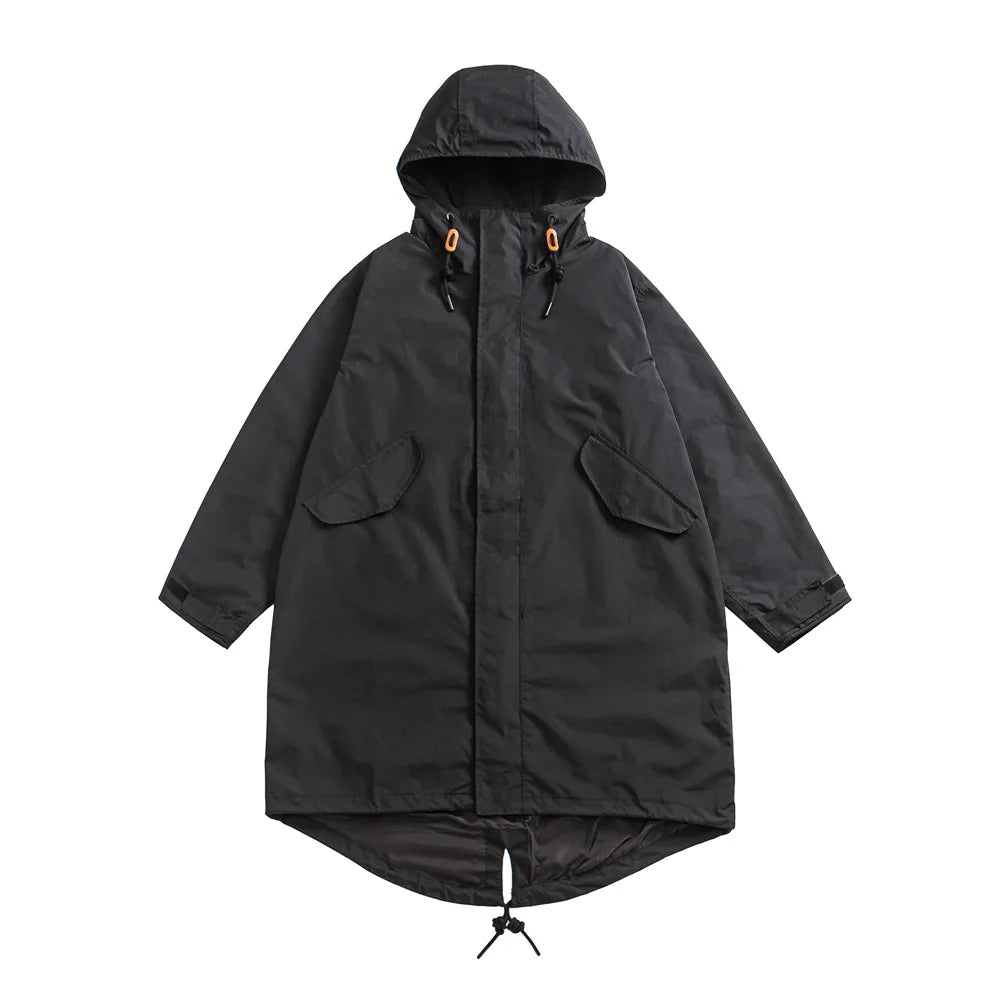 Parka militaire M51 queue de poisson, style M65, mixte, noir ou kaki