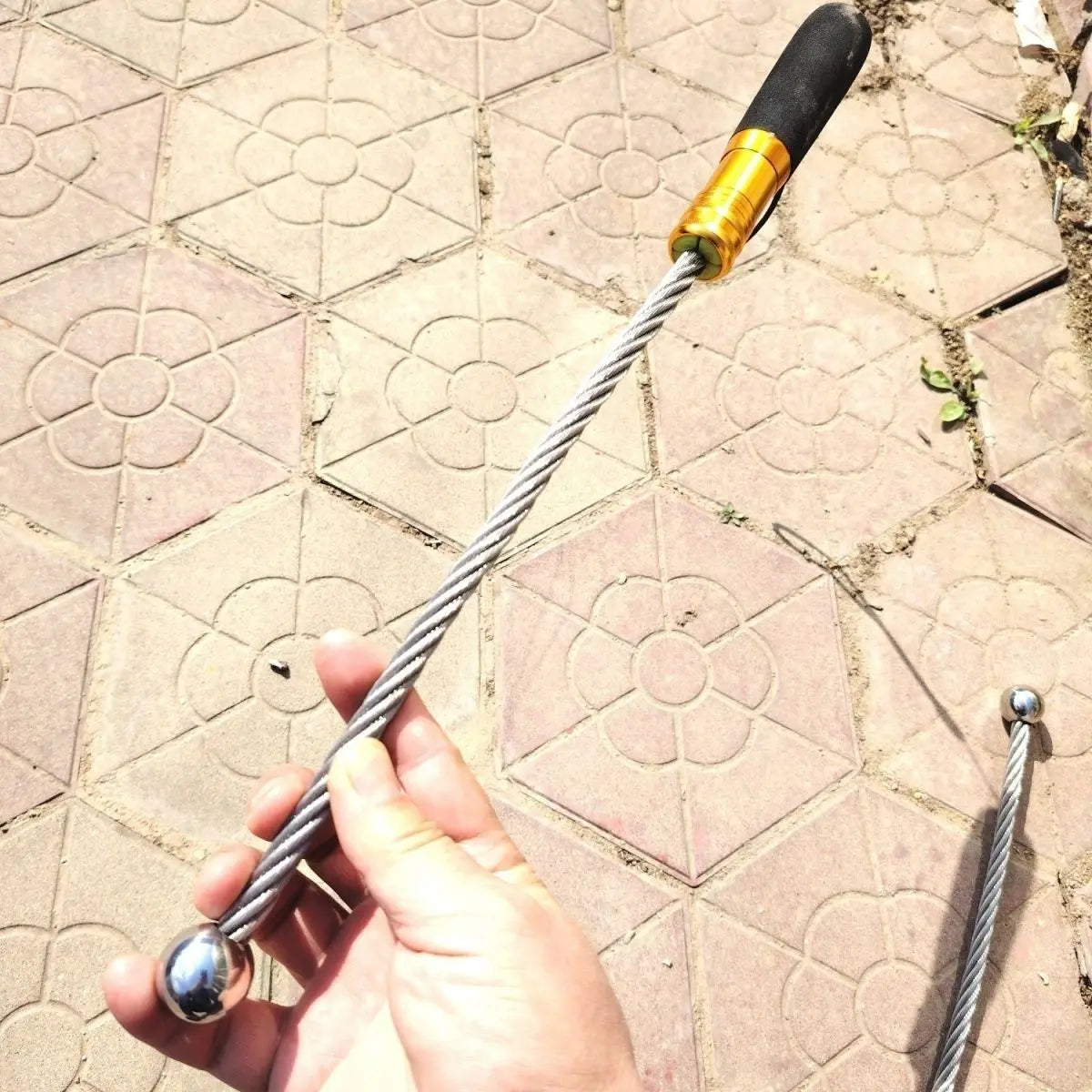 Fouet pliant en acier inoxydable 60 cm avec brise-vitre