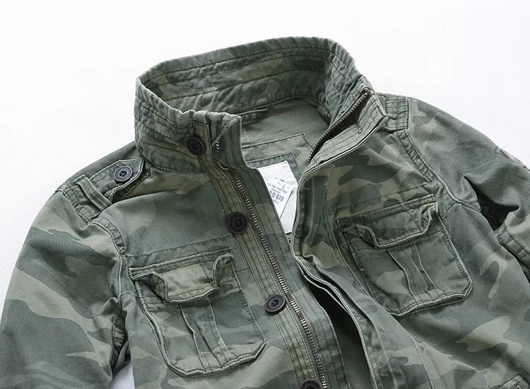2025 Men Jacket Men M65 Denim Retro Cargo Jacketes Outdoor Multi Pockets Camo Tops Field Casual Fashion Hiking Coats Uniform BLACKBEARD OUTDOOR INDUSTRIES