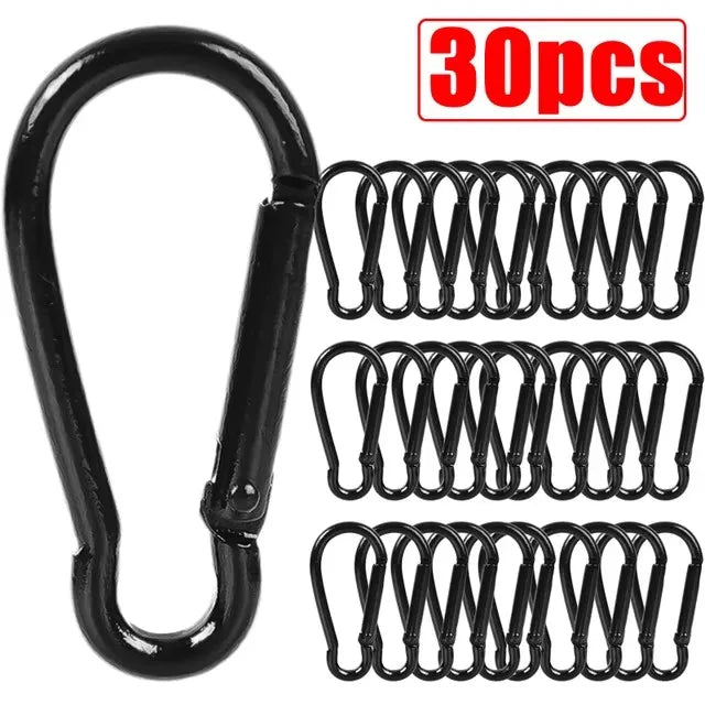 Mini Mousqueton en Alliage d'Aluminium – Lot de 10/50 pièces | Clip D-Type Pratique et Résistant pour Clés, Camping et Outdoor - BLACKBEARD OUTDOOR INDUSTRIES