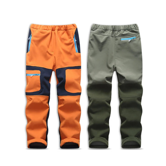 Pantalon Sport Enfant Soft Shell Imperméable Patchwork – Randonnée Escalade – Unisexe – 3 à 14 Ans - BLACKBEARD OUTDOOR INDUSTRIES