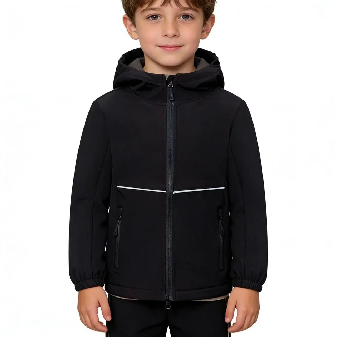 Veste Softshell Enfant Coupe-Vent Imperméable – Randonnée Outdoor Garçon Fille