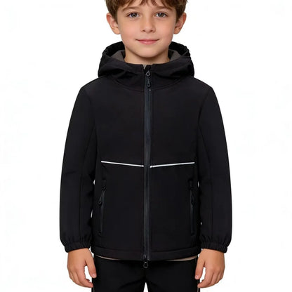 Veste Softshell Enfant Coupe-Vent Imperméable – Randonnée Outdoor Garçon Fille