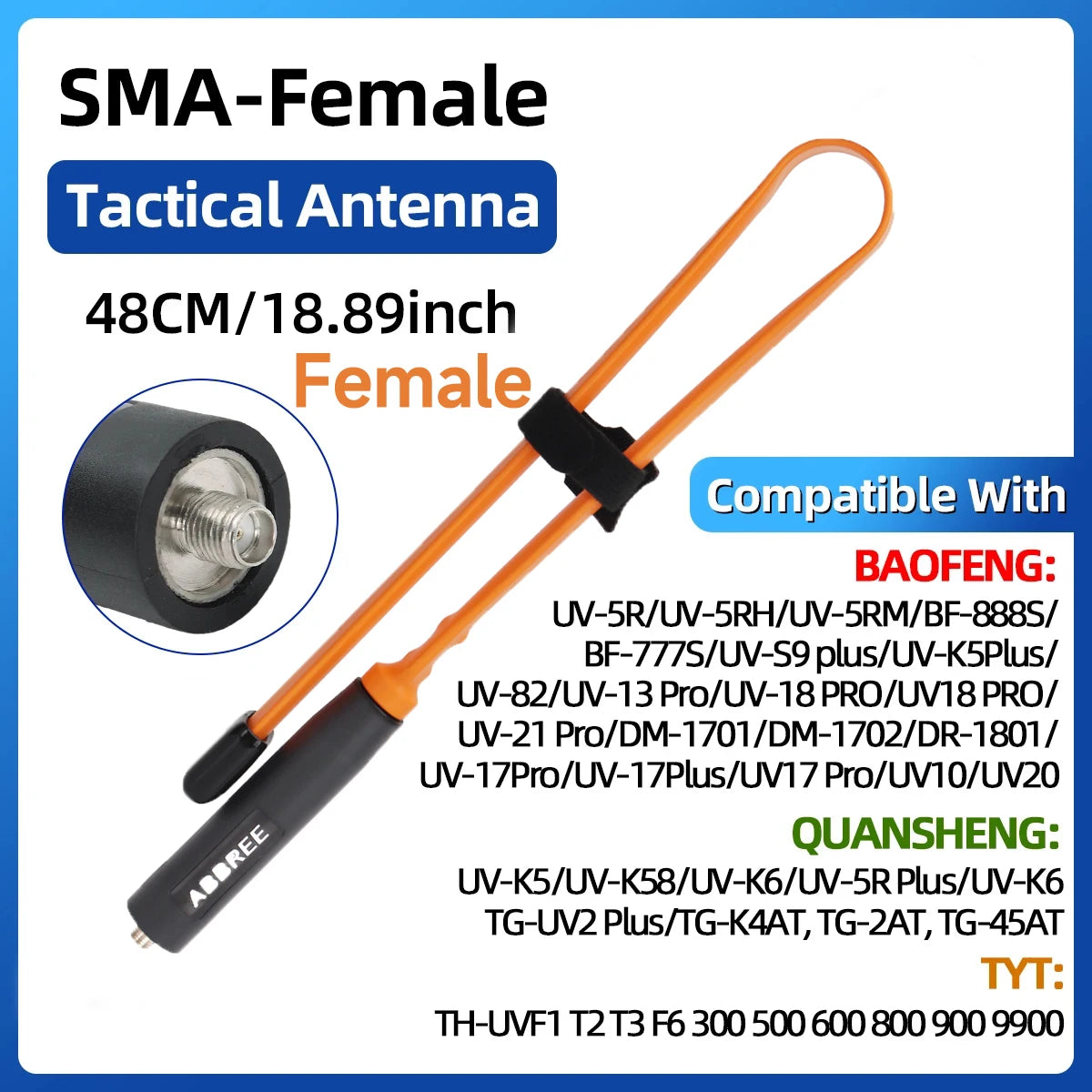 Antenne Tactique ABBREE CS – SMA-Female - BLACKBEARD OUTDOOR INDUSTRIES