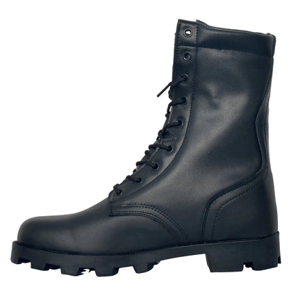 Rangers Cuir Homme Noir – Style Militaire Rétro, Semelle Caoutchouc, Pointures 39-46
