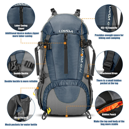 Sac à Dos Randonnée 50L Étanche – LIXADA - BLACKBEARD OUTDOOR INDUSTRIES
