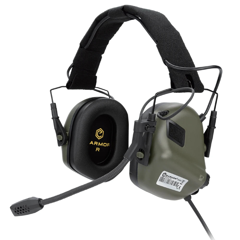 Casque de tir Earmor M32 SE – antibruit électronique avec micro, PTT M51 et support ARC pour casque - BLACKBEARD OUTDOOR INDUSTRIES