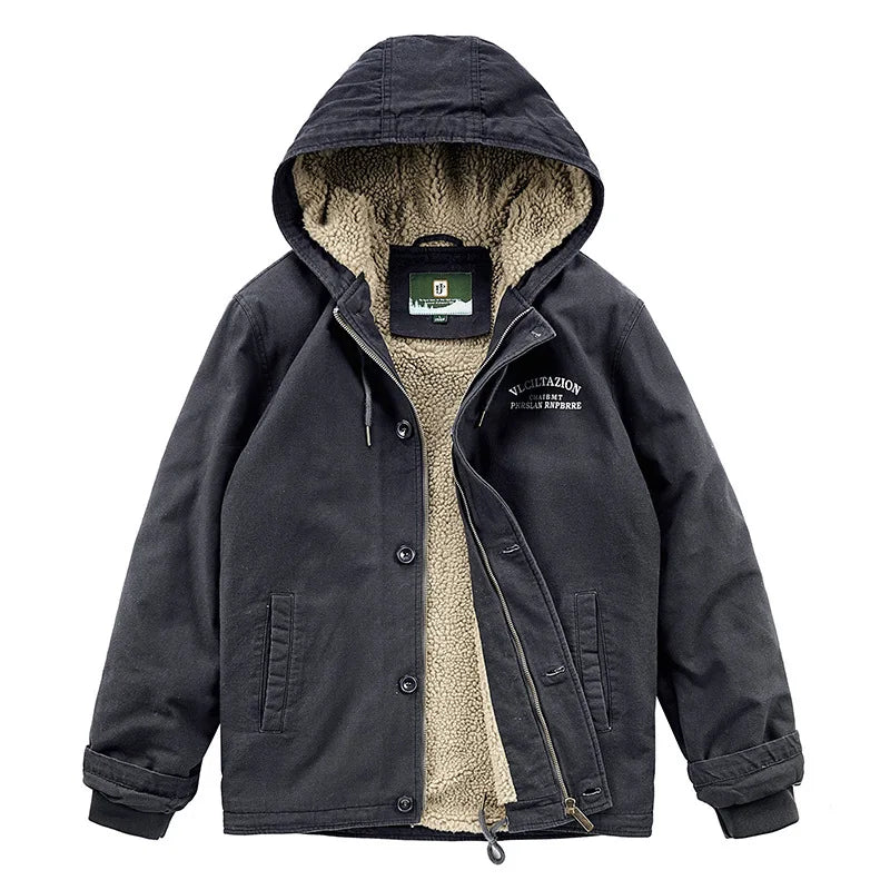 Parka Homme Hiver À Capuche — Rembourré Coton, Doublure Polaire, Coupe Ample | M à 4XL - BLACKBEARD OUTDOOR INDUSTRIES
