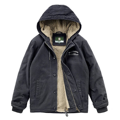 Parka Homme Hiver À Capuche — Rembourré Coton, Doublure Polaire, Coupe Ample | M à 4XL - BLACKBEARD OUTDOOR INDUSTRIES