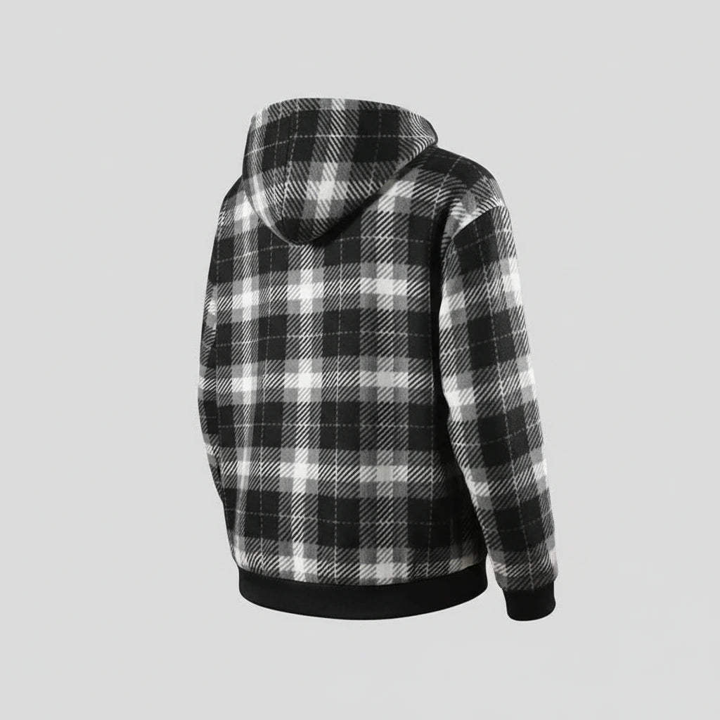 Veste polaire homme à capuche, chaude et zippée