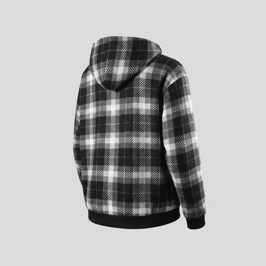 Veste polaire homme à capuche, chaude et zippée