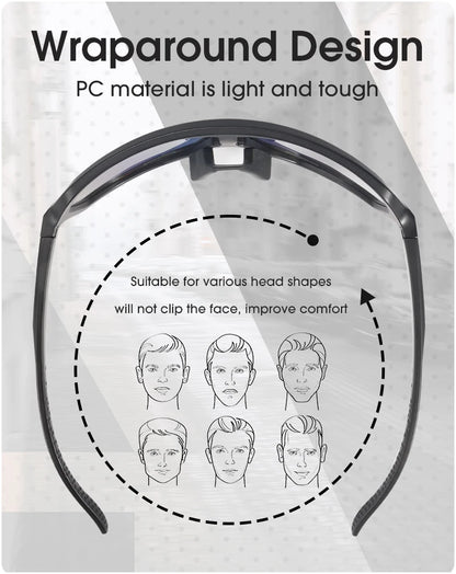 Lunettes de Vélo SCVCN UV400 - Lunettes de Sport pour Homme et Femme, Protection UV - BLACKBEARD OUTDOOR INDUSTRIES