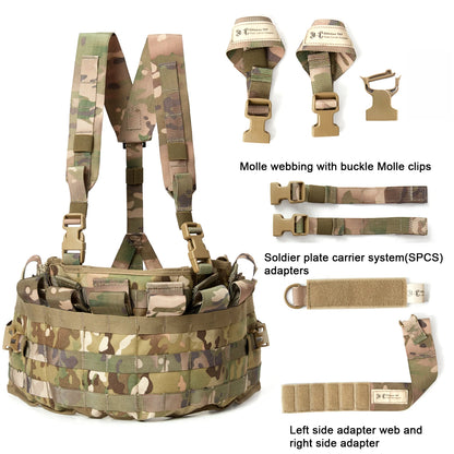 Chest rig tactique TAP MOLLE II – Panneau modulaire réglable