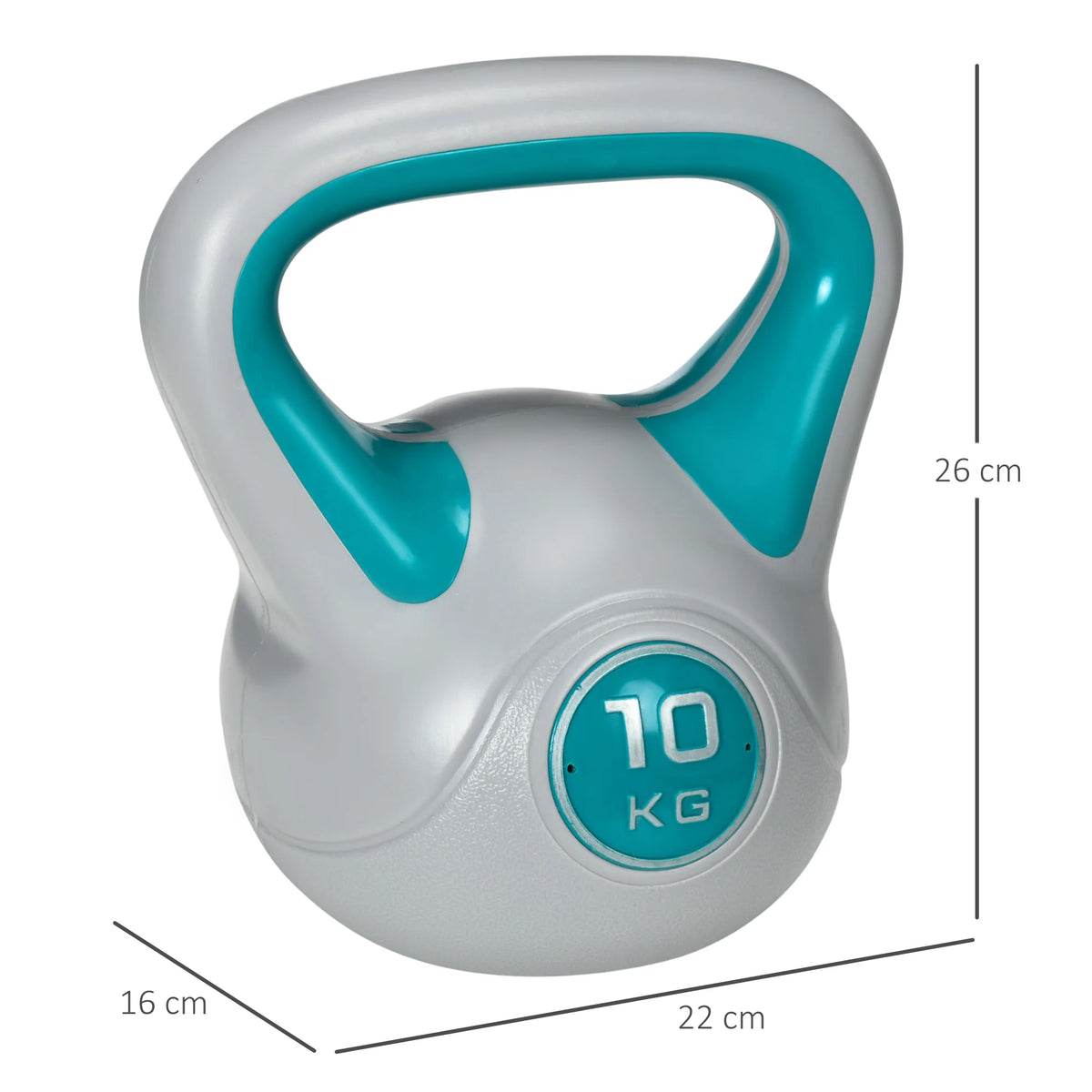 Kettlebell 10 kg avec poignée large – Musculation et fitness