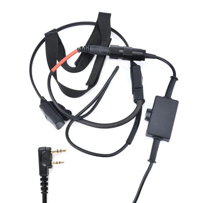 WADSN MH180-V Oreillette Conduction Osseuse Tactique – PTT Kenwood, Airsoft, Talkie-Walkie
