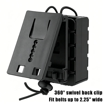 Étui porte-radio en nylon avec clip ceinture rotatif