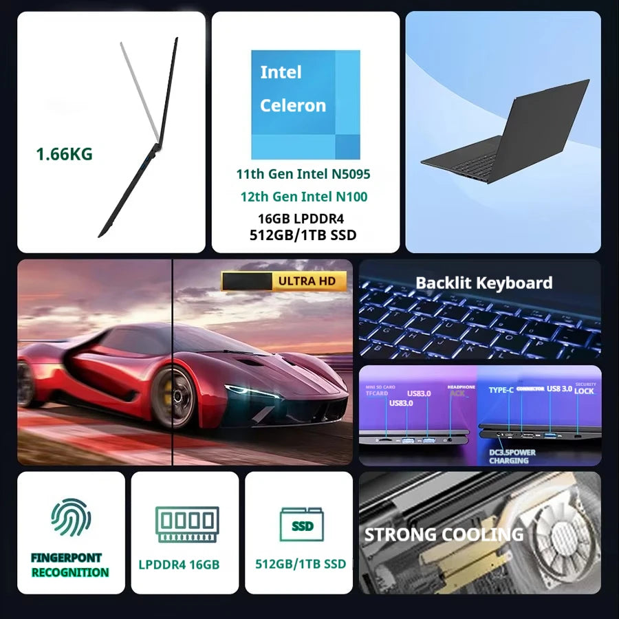 Firebat A16 Laptop – Ordinateur Portable Business Léger 16 pouces - BLACKBEARD OUTDOOR INDUSTRIES