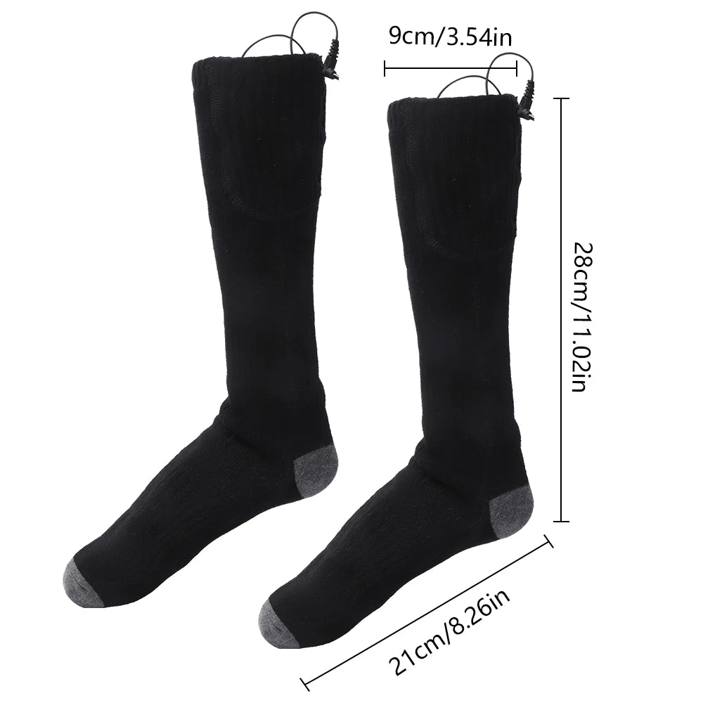 Chaussettes chauffantes rechargeables 4 000 mAh – Unisexes 38–46
