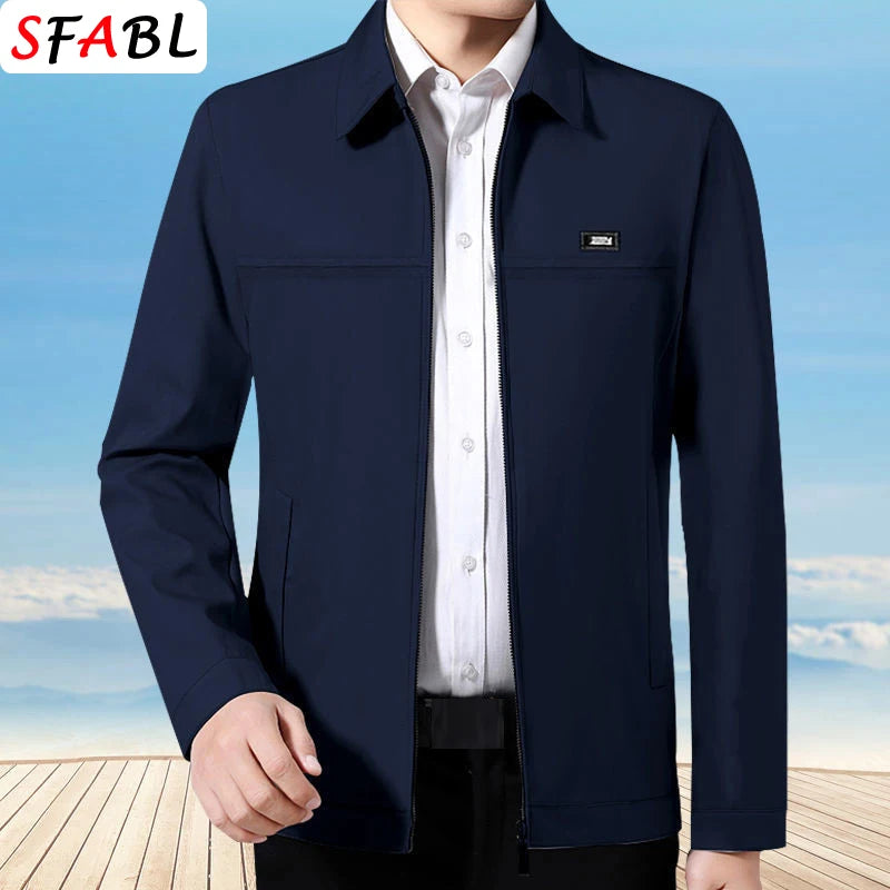 Veste Blazer Homme Business Casual – Coupe Ample, Col Rabattu, Fermeture Éclair | Printemps Été - BLACKBEARD OUTDOOR INDUSTRIES