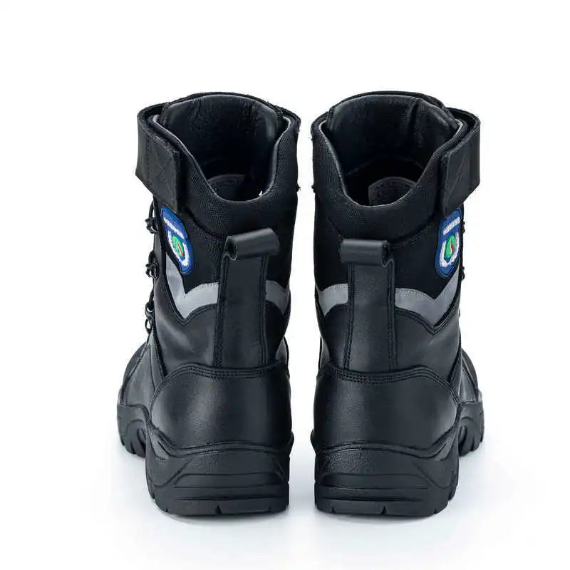 Rangers tactiques ignifuges unisexes en cuir