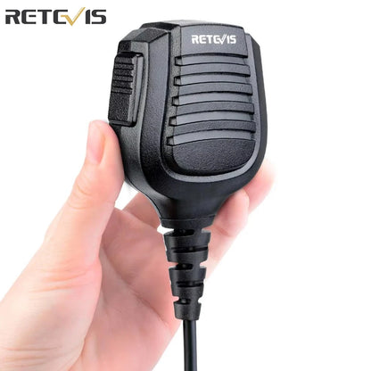 Retevis Lot de 10 Microphones Haut-Parleurs Étanches 2 Pin IP54 avec Jack Audio 3.5mm PTT - BLACKBEARD OUTDOOR INDUSTRIES