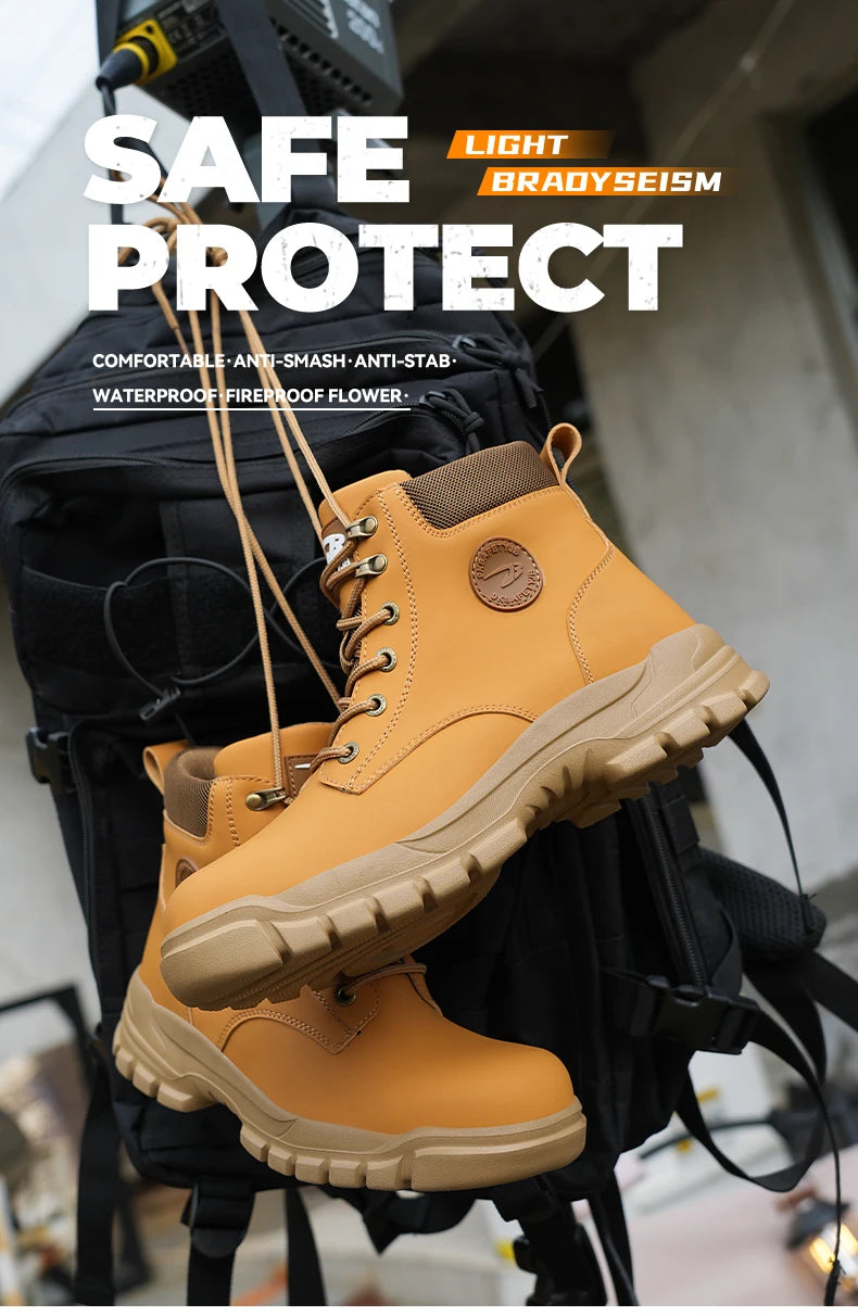 Chaussures de Sécurité Homme et Femme - Sneakers Anti-écrasement avec Embout Métallique, Bottes de Travail Indestructibles pour Construction - BLACKBEARD OUTDOOR INDUSTRIES