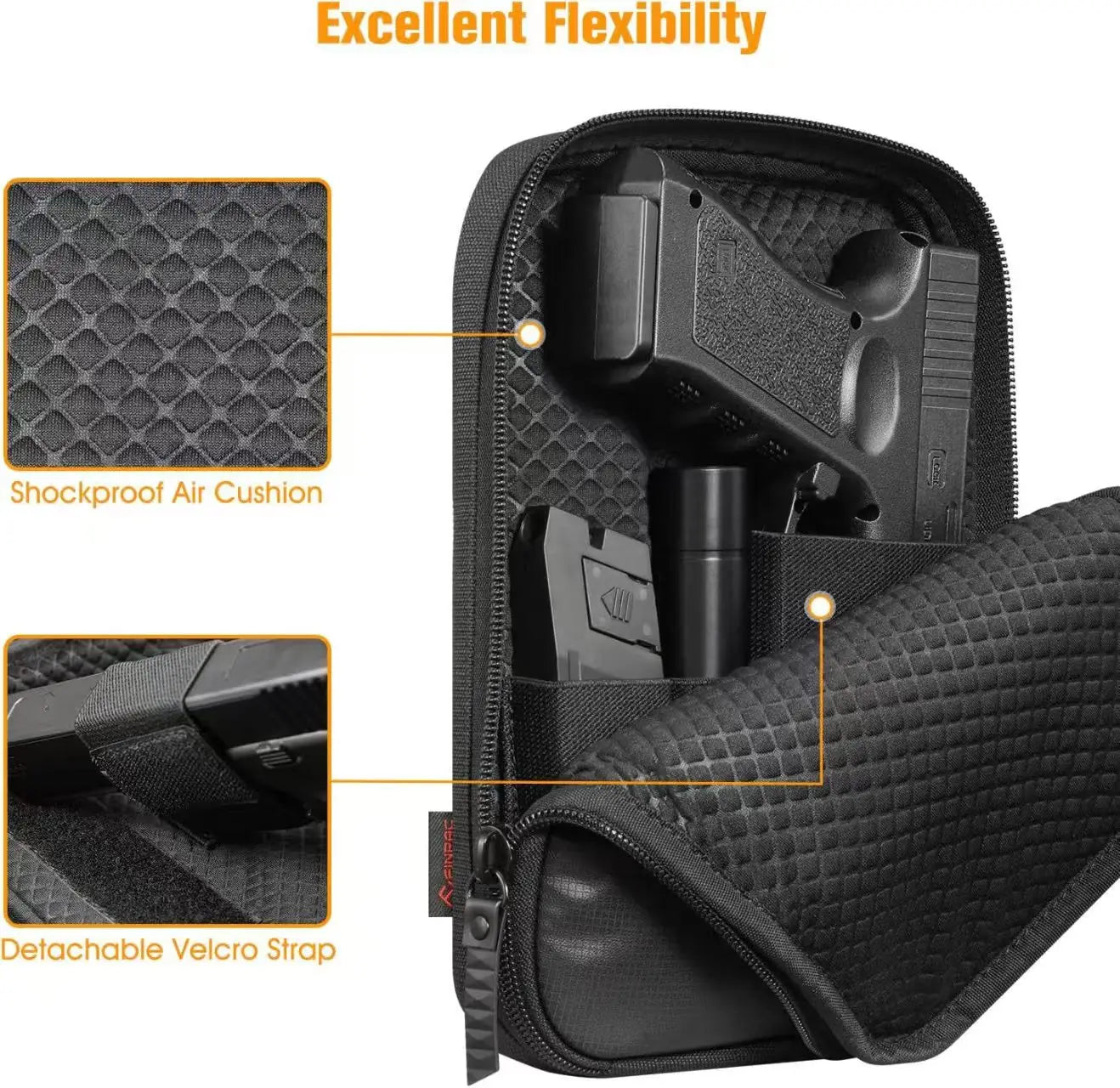 Sacoche avec holster tactique dissimulé pour pistolet — EDC bandoulière/ceinture en nylon 1000D étanche, multi-poches - BLACKBEARD OUTDOOR INDUSTRIES