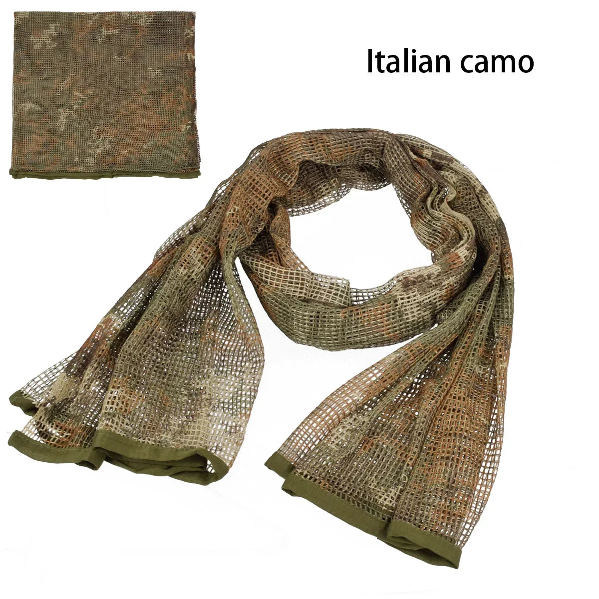 Chèche Tactique Camouflage Filet 190x90cm – Coton/Nylon, Multifonction | Airsoft, Chasse, Randonnée