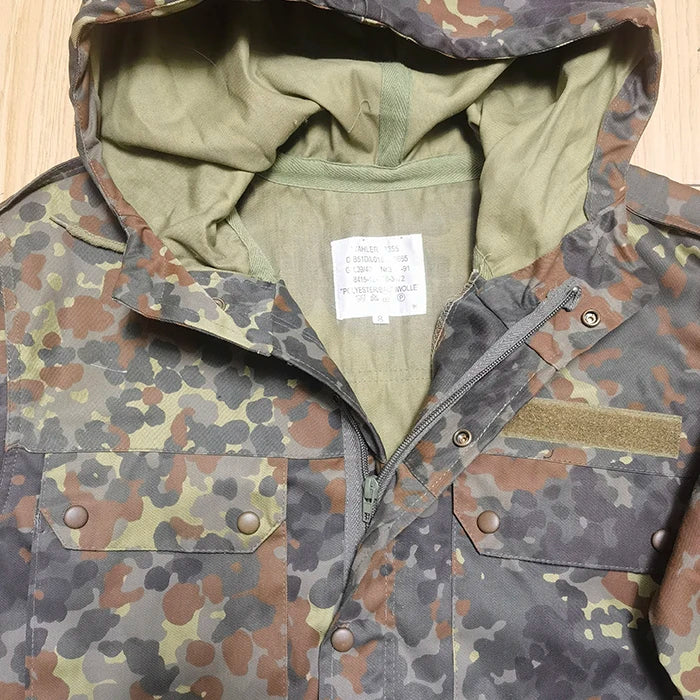Parka camouflage Flecktarn unisexe mi-longue
