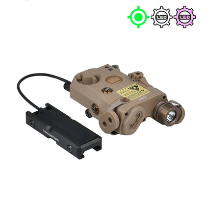 WADSN PEQ-15 LA-5C Désignateur Laser Tactique Rouge Vert Bleu – Rail 20mm - BLACKBEARD OUTDOOR INDUSTRIES