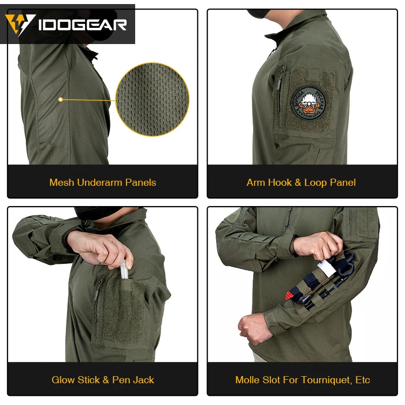 Chemise tactique IDOGEAR UFS BDU avec coudières respirante - BLACKBEARD OUTDOOR INDUSTRIES