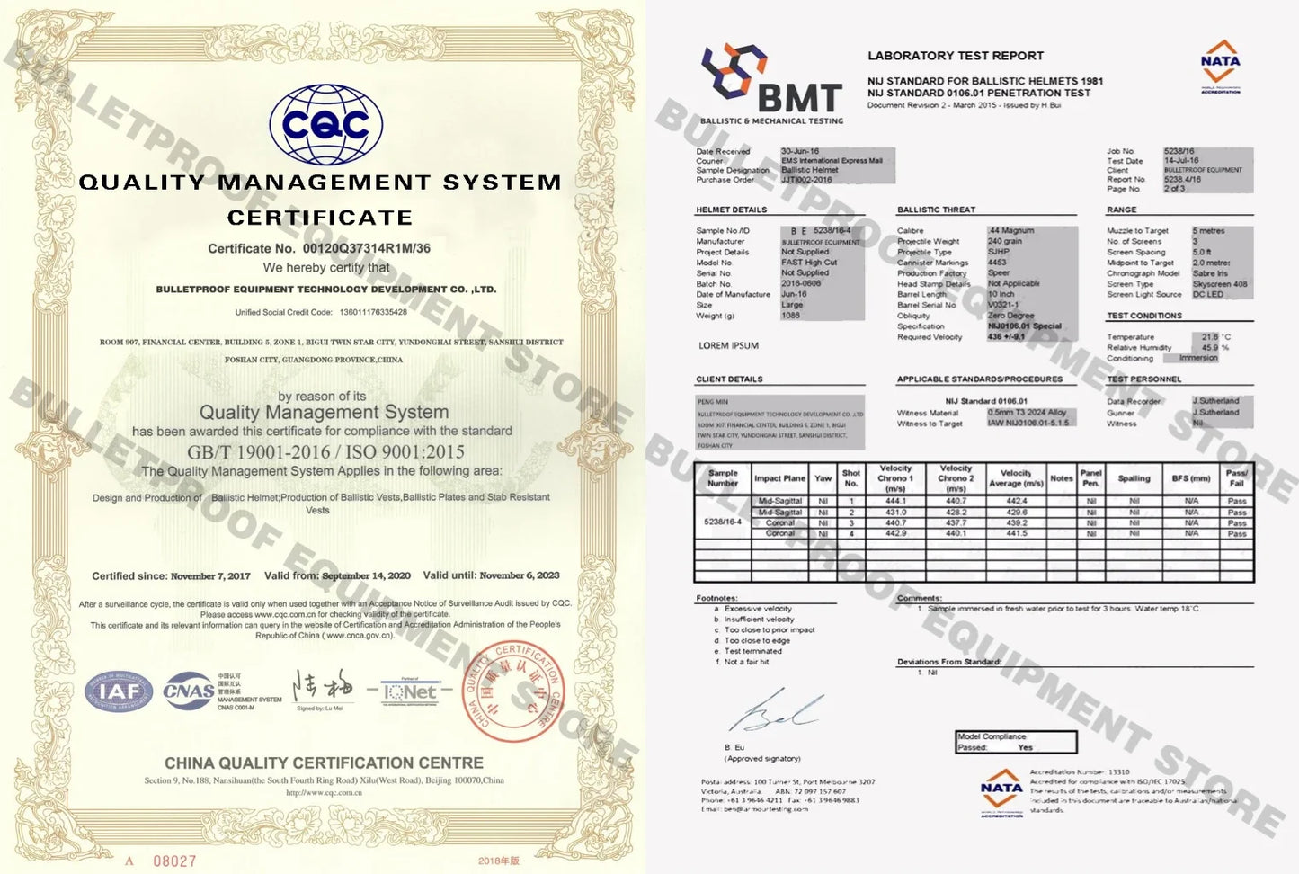 Plaque Balistique Souple Niveau IIIA 9mm & .44 Magnum – Sac à Dos Tactique ou Gilet Pare-balles - BLACKBEARD OUTDOOR INDUSTRIES