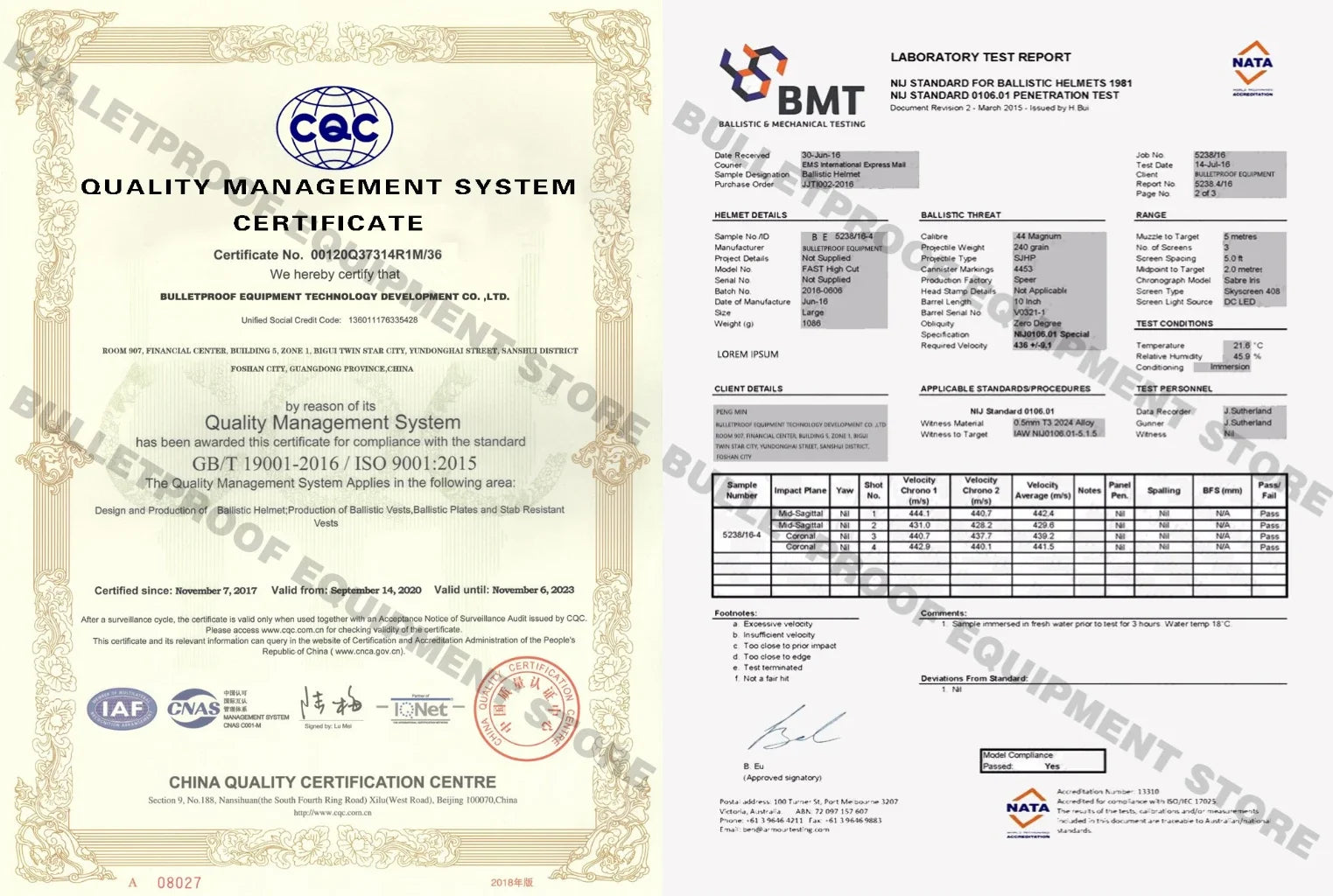 Plaque Balistique Souple Niveau IIIA 9mm & .44 Magnum – Sac à Dos Tactique ou Gilet Pare-balles - BLACKBEARD OUTDOOR INDUSTRIES