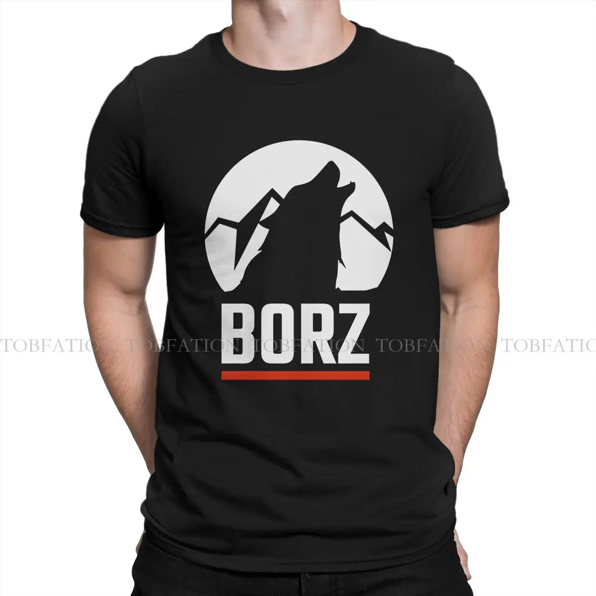 T-Shirt Coton Pur Borz Loup Tchétchène – Streetwear Harajuku, Col Rond | S à 6XL | 10 Coloris - BLACKBEARD OUTDOOR INDUSTRIES