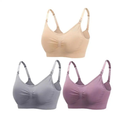 Lot de 3 Soutiens-Gorge d'Allaitement Maternité – Sans Armature, Grande Taille, Respirant