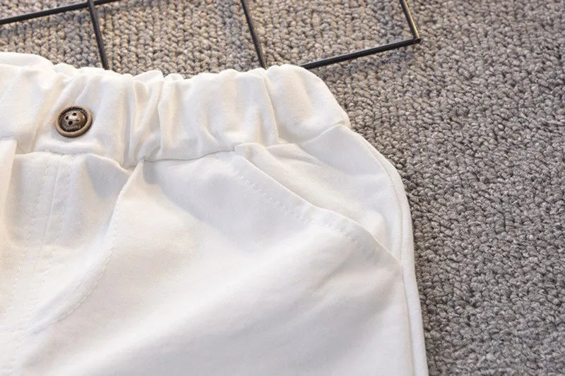 ensemble pour bébé chemise à manche courtes rayées et short uni Ma boutique