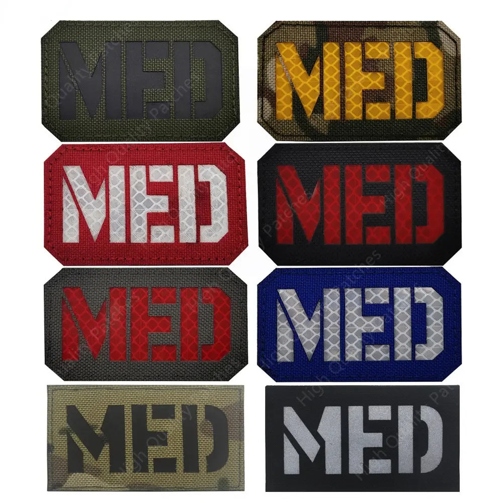 MEDIC Embroidered Patch IR Reflective Glow in Dark Tactical Military Patches Medical MED EMT PARAMEDIC Emblem PVC Rubber Badges - BLACKBEARD OUTDOOR INDUSTRIES