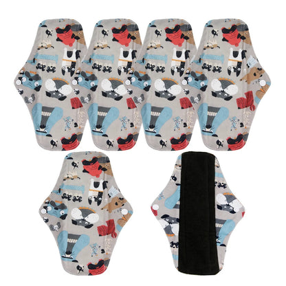 VEJYO – Lot de 5 Serviettes Hygiéniques Lavables en Charbon de Bambou Réutilisables Ma boutique