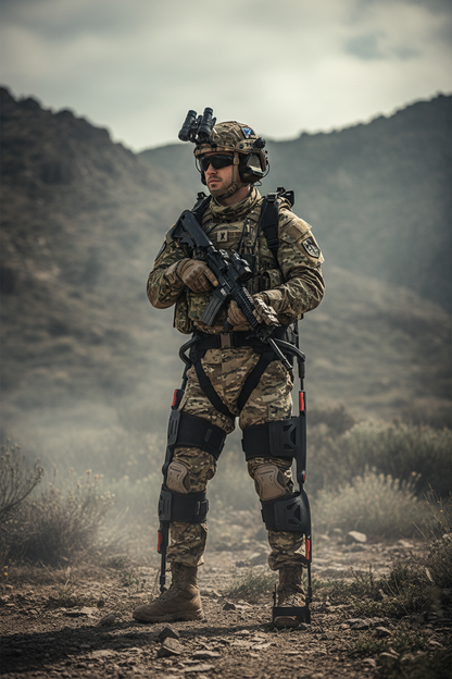 Exosquelette Passif Mécanique Membres Inférieurs — Port de Charge, Rééducation, Militaire, Industriel & Sauvetage - BLACKBEARD OUTDOOR INDUSTRIES